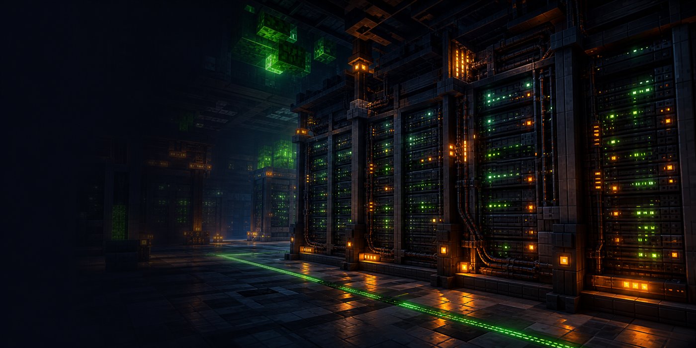 Technische Hosting-Umgebung als Bildmotiv für die Infrastruktur